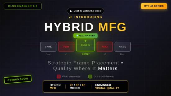 更新让RTX 40及更早显卡也获得了x5/x6多帧生成能力，老卡崛起！