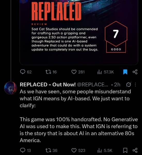 一句话惹毛开发商，玩家也追着骂，IGN测评《REPLACED》
