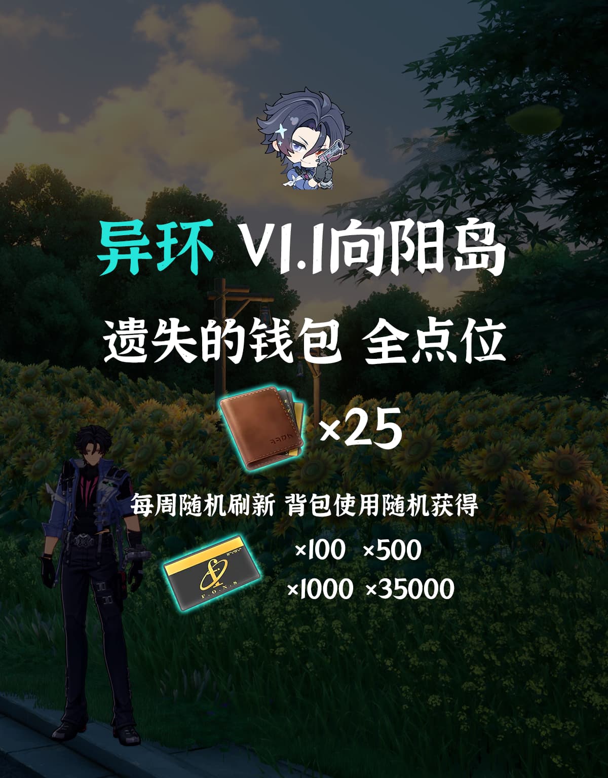 《异环》1.1下半版本向阳岛遗失的钱包收集路线一览