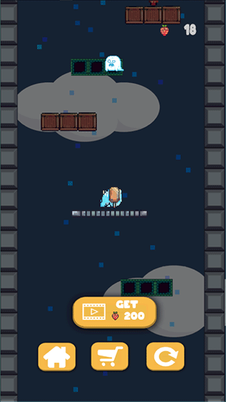不断向上跳